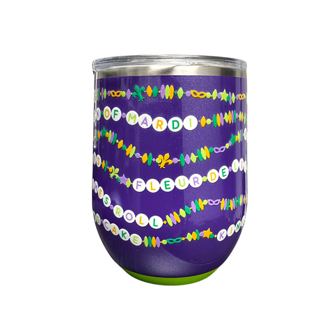 SWIG 12oz My Mardi Gras Era Stemless Wine Cup (Each)