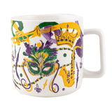 Mardi Gras Mask Ceramic Mug (Each)