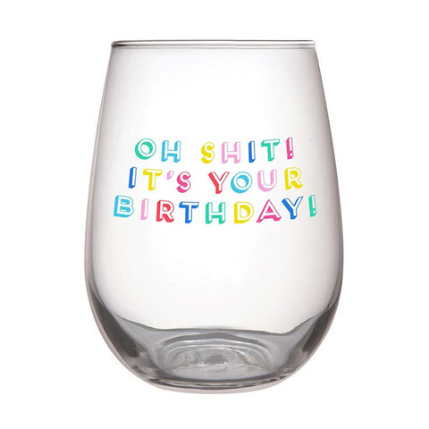 It's Your Bday- Stemless Wine Glass (Each)
