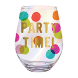 30 oz Party Time Dots Stemless Wine Glass (Each)