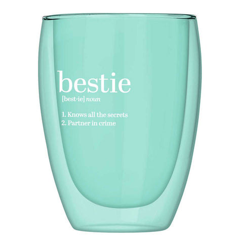 Bestie - Double Wall Stemless Wine Glass (Each)