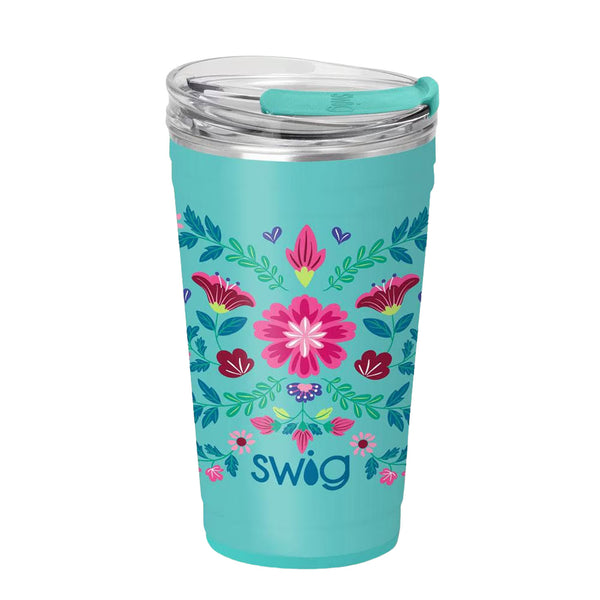 Swig Flora Azul Party Cup 24oz (Each) – Mardi Gras Spot