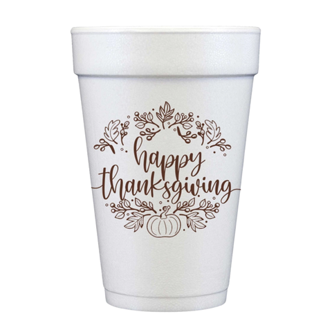 Thanksgiving Foam Cup - (Sleeve of 10)