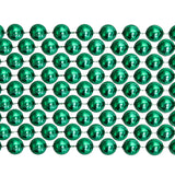 48" 10mm Round Metallic Green Mardi Gras Beads