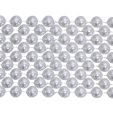 60" 10mm Round Pearl White Mardi Gras Beads