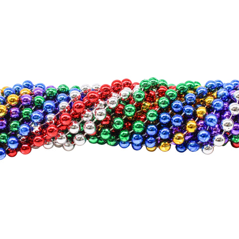 US Toy Od440 Bulk Mardi Gras 4mm Bead Necklaces