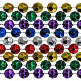 48" 12mm Cut Metallic 6 Color Mardi Gras Beads
