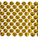 48" 12mm Cut Metallic Gold Mardi Gras Beads
