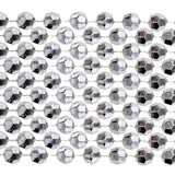 48" 12mm Cut Metallic Silver Mardi Gras Beads