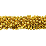 48" 12mm Round Metallic Gold Mardi Gras Beads