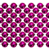48" 12mm Round Metallic Hot Pink Mardi Gras Beads