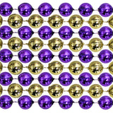 48" 12mm Round Metallic Purple and Gold Mardi Gras Beads