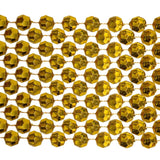 60" 12mm Cut Metallic Gold Mardi Gras Beads - Case (10 Dozen)