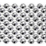 60" 12mm Metallic Silver Mardi Gras Beads (Dozen)