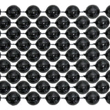 72" 12mm Round Black Mardi Gras Beads