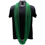 72" 12mm Round Metallic Green Mardi Gras Beads