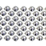 48" 16mm Round Metallic Silver Mardi Gras Beads