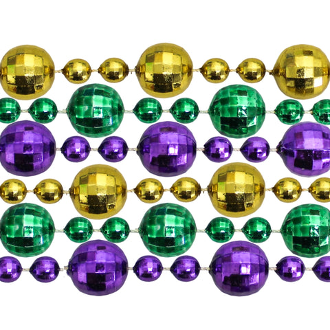 4812mm Round Beads Purple & Gold
