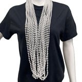 7mm White Pearl Necklace 48" (Dozen)