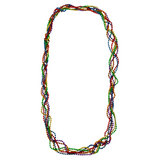 42" 6mm Rainbow Colors Braided Bead (Dozen)