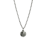 33" 7mm Silver 50mm Disco Ball Necklace (Dozen)