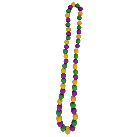 32" 13mm Eco-Friendly Purple, Green, and Yellow Felt Necklace (Dozen)