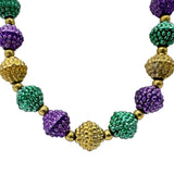 42" Purple, Green and Gold Berry Bead Necklace (Each)