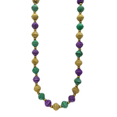 42" Purple, Green and Gold Berry Bead Necklace (Each)