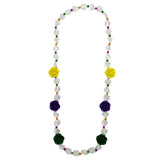 42" Purple, Green and Gold Roses Necklace (Each)