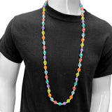 38" 12mm Clear Rainbow Bead Necklace (Each)
