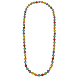 38" 12mm Clear Rainbow Bead Necklace (Each)