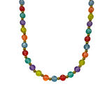 38" 12mm Clear Rainbow Bead Necklace (Dozen)