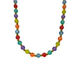 38" 12mm Clear Rainbow Bead Necklace (Each)