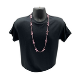 36" Light Pink Ribbon Necklace (Each)