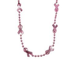 36" Light Pink Ribbon Necklace (Each)