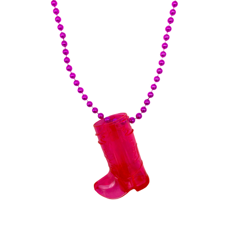 31.5" Pink Mini Cowboy Boot Necklace (Each)