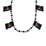 40" Pirate Flag Necklace with Black and Silver Beads (Each)