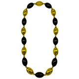 44" Black Gold 2" Football Necklace with 10mm Gold Spacer (Dozen)