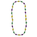 40" 20mm Diamond Shaped Purple, Green, and Yellow Necklace (Each)