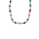 40" 20mm Diamond Shaped Purple, Green, and Yellow Necklace (Each)