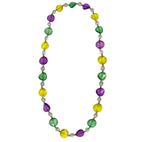 42" 30mm Purple, Green, and Yellow Leaf Necklace (Dozen)