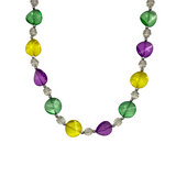 42" 30mm Purple, Green, and Yellow Leaf Necklace (Dozen)