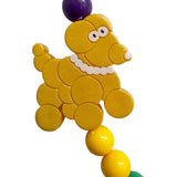 40" 23mm Purple, Green and Gold Beads with Bead Dog Necklace (Each)