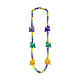 40" 23mm Purple, Green and Gold Beads with Bead Dog Necklace (Each)