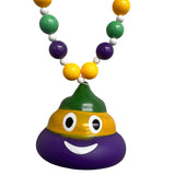 42" Purple, Green, and Yellow Poop Mardi Gras Beads (Each)