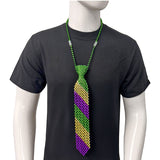 Purple, Green, and Gold Bead Tie (Each)
