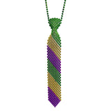 Purple, Green, and Gold Bead Tie (Each)