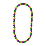 32" 13mm Eco-Friendly Purple, Green, and Yellow Felt Necklace (Dozen)