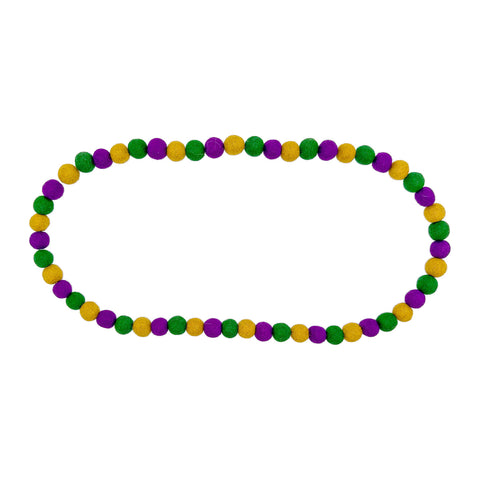 32" 13mm Eco-Friendly Purple, Green, and Yellow Felt Necklace (Each)
