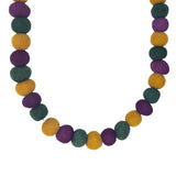 32" 25mm Eco-Friendly Purple, Green, and Yellow Felt Necklace (Each)
